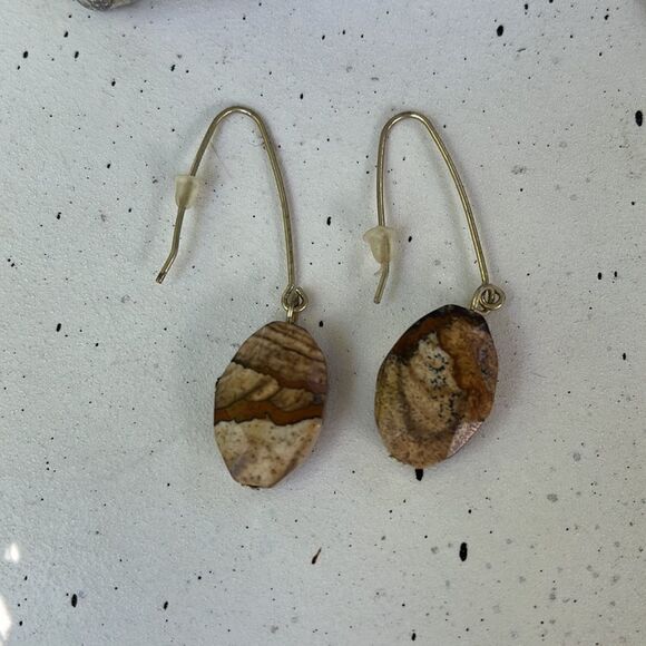 Kenneth Cole semi precious stone drop earrings - Picture 2 of 3